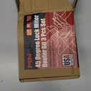 MNA 45 Degree Lock Miter Router Bit 3-Piece Set, for 1/2, 3/4, 1 Cutting Height, 1/2 Inch Shank. Easy to Create Lock Miter Joint