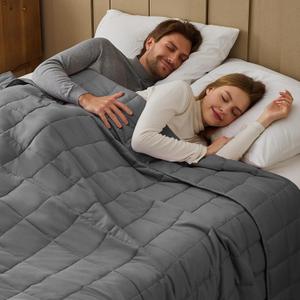Weighted Blanket for Adults 20lbs, 78"x86", King Size Cooling Heavy Throw Blanket for 130-220lbs, Microfiber Soft Thick Big Blankets Weighted Comforter Breathable Gift for Sleeping, Grey