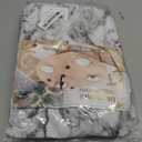 UMINEUX Round Fitted Vinyl Tablecloth with Elastic Edged & Flannel Backing, Waterproof Wipeable Round Table Cover for Indoor Outdoor Patio Use - Fits Tables up to 45" - 56" Diameter(WhiteMarble)