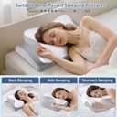 Cervical Neck Pillow for Pain Relief, Ergonomic Contour Pillow, Orthopedic Memory Foam Neck Support Pillow for Side, Back & Stomach Sleepers