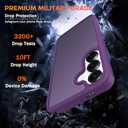 Compatible with Samsung Galaxy S25 Plus Case, Anti-Fingerprint Matte Coating, Protective Hard Back Slim Translucent Case for Samsung Galaxy S25+/S24+ 6.7", Purple