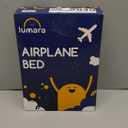 LUMARA Toddler Airplane Bed - Inflatable Airplane Bed for Toddlers, Plane Baby Mattress for Kids - Blow Up Air Mattress for Child Flight Sleep with Safety Belt, Innovative Valves, No Pump Needed (Grey)