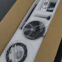 52" Wood Ceiling Fan with Lights Remote Control,Quiet DC Motor 3 Blade Ceiling Fans for Patio Living Room, Bedroom, Office,Indoor Outdoor(Black+Dark Walnut)