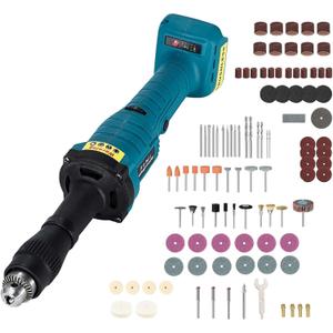 Cordless Die Grinder Compatible with Makita 18V Battery,1/4" Electric Compact Rotary Tool Kit with 142 pcs Accessories for Grinding Carving Polishing