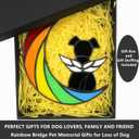 Stained Glass Rainbow Bridge Dog Memorial Gifts for Loss of Dog Sympathy Remembrance Suncatcher, Angel Wings Pet Loss Bereavement Gifts in Memory of Pet Passing Away Window Hanging.