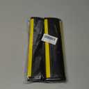 Car Seat Belt Cover, 2PCS Soft Microfiber Leather Vehicle Seatbelt Shoulder & Neck Harness Pad, Automotive Interior Strap Cushion Accessories, Universal for Sedan, RV (Black/Yellow)