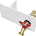 Garden hose faucets, backyard hose holders, outdoor balcony Hose Bibb Valve, faucet screen clamping bases, faucet holders for laying a hose in a lanai or any screened window(WHITE)