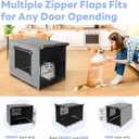 Dog Crate Cover - Kennel Cover Fit for 36 Inch Dog Crate, Double Door Polyester Crate Cover for Wire Dog Crate Indoor Outdoor Protection, Grey (Grey (with window))