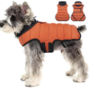 MIGOHI Lightweight Dog Coat, Windproof Dog Jacket, Puffer Jacket for Small Dogs, Padded Vest with Reflective Strips, Warm Snow Vest in Cold Weather, Easy On Hook & Loop Belly, Blue, XS (XS(Neck:10.2"))
