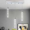 Pendant Lights LED Kitchen Island Hanging Light Fixture, Dining Room Light Fixture(Chrome 3-Light 6000K 20W)