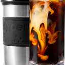 The Original but NEW Stainless-Steel HyperChiller HC2SS Patented Iced Coffee/Beverage Cooler Ready in One Minute, Reusable for Iced Tea, Wine, Spirits, Alcohol, Juice, 12.5 oz, Stainless Steel