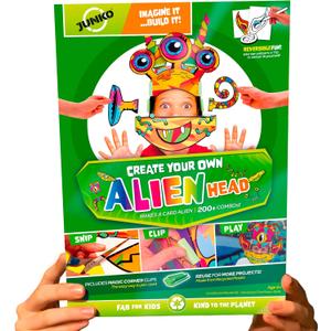 JUNKO Create Your Own Alien Craft Set | Build and Color STEAM Toy for Kids | Boys & Girls Ages 610 | Fun for Parent & Child | Rainy Day Activity