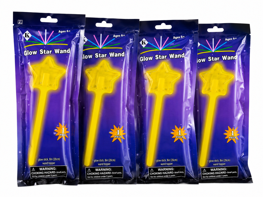 glow star wands yellow