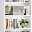 FOTOSOK 6-Tier Open Bookcase and Bookshelf, Freestanding Display Storage Shelves Tall Bookcase for Bedroom, Living Room and Office, White