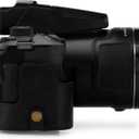 MegaGear MG1877 Ever Ready Leather Camera Case compatible with Nikon Coolpix P950 - Black