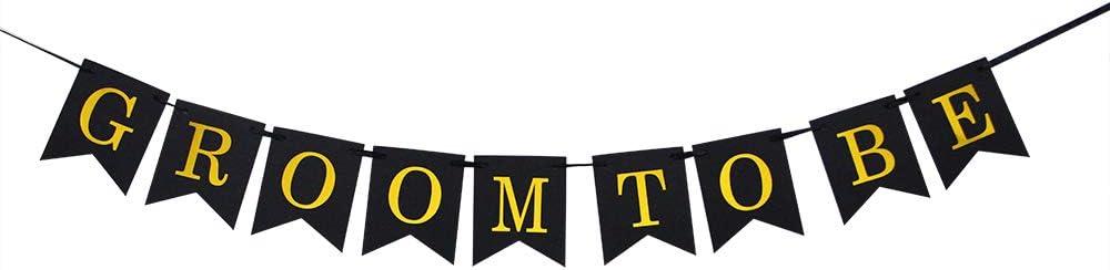 Groom to Be Swallowtail Banner Bachelor Party Decoration Marriage Engagement Hen Night Future Groom Bunting Wedding Party Supplies Black