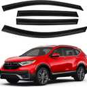 Canvcle CRV Rain Guards - Window Visors for Honda CR-V 2017-2022, Outside-Mount Tape-On Side Window Wind Deflectors for CRV Accessories, Vent Visors Shades Rainproof 4PCS
