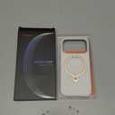 TORRAS Q3 Silicone 360 Spin for iPhone 17 Pro Case with Stand, Fit for MagSafe, Magnetic Ring Kickstand with Camera Control, Liquid Silicone Rubber Soft Phone Case for iPhone 17 Pro 6.3'', Light Ivory