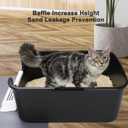 Sfozstra Cat Litter Box with Lid, Fully Enclosed Splash-Proof and Leak-Proof Urine High Edge and Odorless Cat Litter Box, Easy to Installation and Clean (Black with Pedal(S))