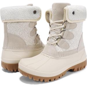 STQ Womens Winter Duck Boots Waterproof Cold Weather Snow Boots (8, Warm Wood)