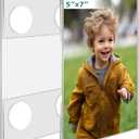 Bluesun 5x7 Picture Frame Stick Wall set of 2 pack Acrylic Photo Frames - Hanging Frameless 5 x7 Picture Frames Vertical, Clear Picture Frame Various Decorative Styles