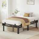 Twin XL Bed Frame, 18 inch Metal Bed Frame & Box Spring 2 in 1 Design