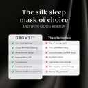 DROWSY Silk Sleep Mask - Face-Hugging, Padded Cocoon for Luxury Sleep in Total Darkness - 100% Pure Mulberry Silk (La Vie En Rouge)