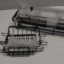 Adhesive Shower Caddy, 5 Pack Rustproof Stainless Steel Bathroom Organizers and Storage, Large Capacity Bathroom Organizer, No Drilling Shower Shelves, Black (2)