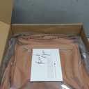 Leather Diaper Bag Backpack, Multi-Function, Anti-Theft, Waterproof, with Changing Pad, Stroller Straps, Pacifier Case, Light Brown Vegan Leather