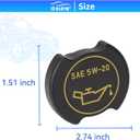 Rldym Engine Oil Filler Cap 80991 Compatible with Select Ford/Lincoln/Mercury Models, for F250 F350 F450 E150 E250 E350 Ranger Mustang Explorer Taurus Windstar Grand Marquis, EP5Z-6766-A