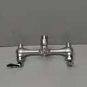 American Standard 8350.235.004 Exposed Yoke Wall-Mount Utility Faucet with Metal Lever Handles, Rough Chrome