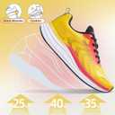 Men's Orthopedic Road Running Shoes: Comfortable Casual Arch Support Plantar Fasciitis Walking Sneakers for Flat Feet, Orthotic Outdoor Gym Work Sports Tennis Shoes for Foot and Heel Pain Relief (11, W3-yellow)