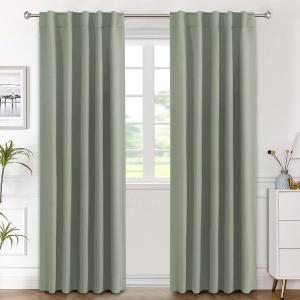 H.VERSAILTEX Blackout Curtains Thermal Insulated Window Treatment Panels Room Darkening Blackout Drapes for Living Room Back Tab/Rod Pocket Bedroom Draperies (2 Panels, Light Sage, 42 x 84 Inch) H.VERSAILTEX Blackout Curtains Thermal Insulated Window Treatment Panels Room Darkening Blackout Drapes for Living Room Back Tab/Rod Pocket Bedroom Draperies (2 Panels, Light Sage, 42 x 84 Inch)