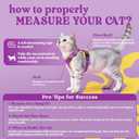 rabbitgoo Escape Proof Cat Harness and Leash Set, M, Purple & Yellow | 4-point Adjustable, Quick-snap Buckles, Soft Breathable Mesh, Reflective Strips, Sturdy Clip, for Medium to Large Cats
