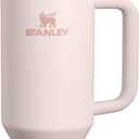 STANLEY Quencher H2.0 Tumbler with Handle and Straw 40 oz Flowstate 3-Position Lid Cup Holder Compatible for Travel Insulated Stainless Steel Cup BPA-Free Rose Quartz 2.0
