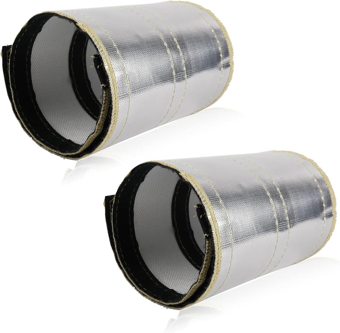 2 Packs Starter Heat Shield, Heat Shroud Sleeve, Heat Shield Sleeve, Fiberglass Heat Wrap, 7 in  23.6 in