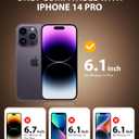 PDDKISS 2 Pack Privacy Screen Protector for iPhone 14 Pro (2022) 6.1 inch Black Anti Spy Tempered Glass