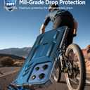 FNTCASE for Moto-G 2026/2025 Case: for Motorola Moto G Play 2026 5G Military Grade Drop Proof Protection Cover with Kickstand | Matte Textured Rugged Shockproof TPU | Protective Phone Case Blue