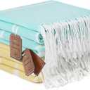 2 Packs Turkish Beach Towels Vacation Essentials Quick Dry Sand Free Oversized Bath Pool Swim Towel Extra XL Large Big Blanket Adult Travel Cruise Accessories Must Haves Clearance Stuff