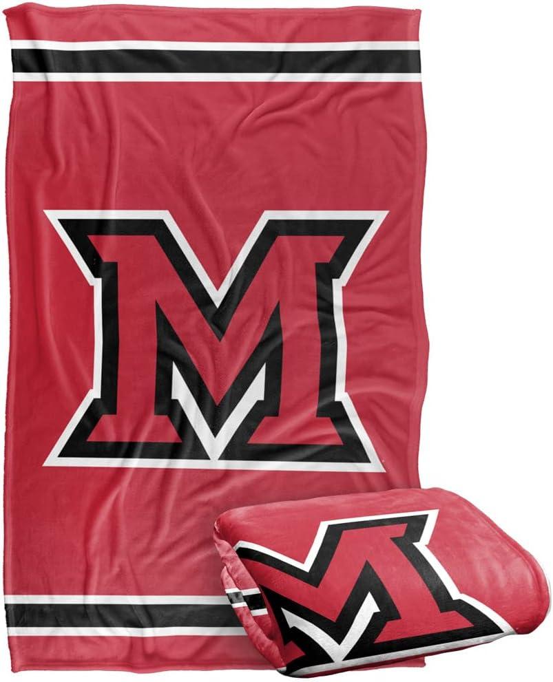 LOGOVISION Official Collegiate Primary Logo Collection Silky Touch Super Soft Throw Blanket Collection (36" x 58", Miami University (Oh))