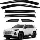 Tape-On Rain Guards for Rav4 2026+, Side Window Deflectors Visor Rain Guards Vent Guard Shade Deflectors Compatible with Toyota Rav4 Accessories 2026 2027 6-Pack