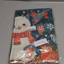 FOREVER QUEEN Christmas Table Runner 13x72 Inch, Xmas Trees Snowflakes Winter Holiday Tablecloth for Kitchen Dining Table Decor, Farmhouse Christmas Decorations for Indoor Outdoor Party Dinner Decor