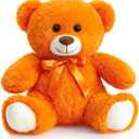 HollyHOME Plush Teddy Bear Stuffed Animal Small Plush Teddy Bear Toys for Children Girlfriend Family Congratulations Baby Shower Birthday Orange 10 inch