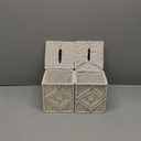 2 Pack Tissue Box Cover Macrame Square Open-Bottom Tissue Box Holder Boho Decor Tissue Organizer Bohemian Handmade Woven Tissue Cube Box for Bedroom Bathroom Dresser Living Room Office
