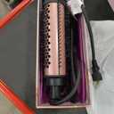 Thermal Brush Heated Round Brush: 2 in 1 Hot Hair Comb with 9 Temp Settings for Straighten and Curly Hair - Voluming Styler Tool Can Straighten, Smooth, Travelling(Black)