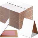 Lewtemi 4. 5 x 3. 5 Inches 200 Pack Folded Trading Card Shipping Protectors Trading Card Packaging Cardboard Mailing Protector for Protecting Sports Supplies