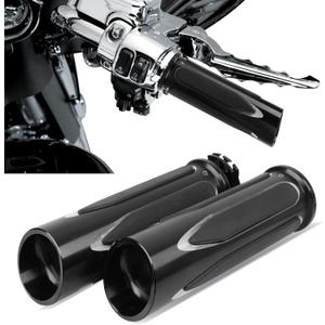 JMTBNO Motorcycle Grips 1" 25mm Handlebar Hand Grips Compatible with Harley Touring Road King Street Glide Electra Glide Road Glide Street Bobber Softail Fatboy
