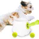ALL FOR PAWS Automatic Dog Ball Launcher, Interactive Ball Thrower Dog Toys Includes 3pcs Tennis Balls for Small/Medium Dogs