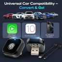 Wireless CarPlay Adapter for Cars with Built-in Wired Apple CarPlay Plug and Play, Mini-USB Design, Fast Stable Connection, for iPhone with USB/USB-C Port (2025 Upgraded)