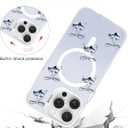 Aitipy Magnetic for iPhone 16 Pro Max Case, Cute Sliver Cherry Pattern [Compatible with MagSafe], Aesthetic Trendy Slim Shockproof Protective Phone Cover for Women Girls